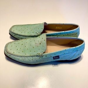 Paraboot Veritable Moccasin Green Ostrich